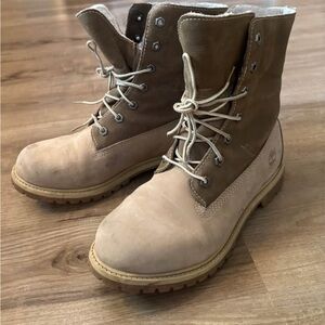 Timberland Brown and Tan Lace-Up Boots